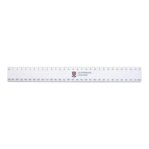 30cm Budget Ruler With Double Sided Calibration - White